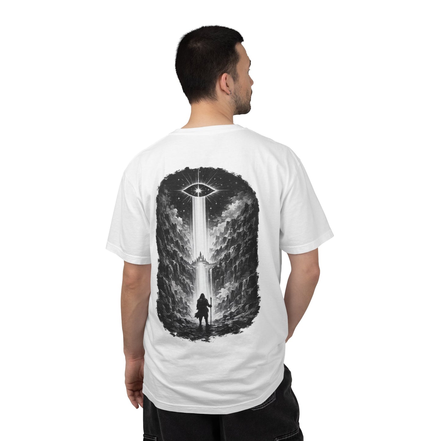 Path of Light Heavyweight Garment-Dyed Graphic T-Shirt | Vintage Tee