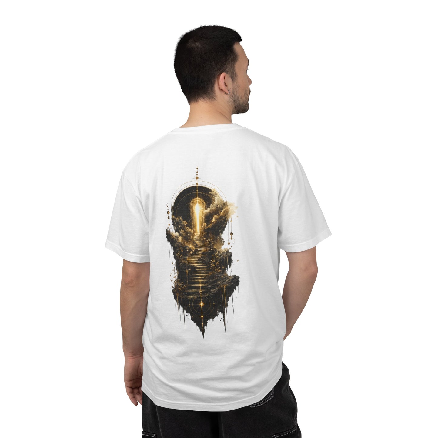 Golden Path Heavyweight Graphic T-Shirt | Abstract Streetwear Tee